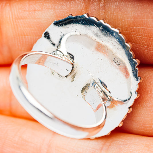 Southwestern Style Mosaic Opal Ring Size 8 (.925 Sterling Silver)
