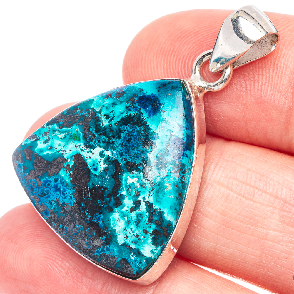 Shattuckite Pendant 1 3/8" (925 Sterling Silver) P44489