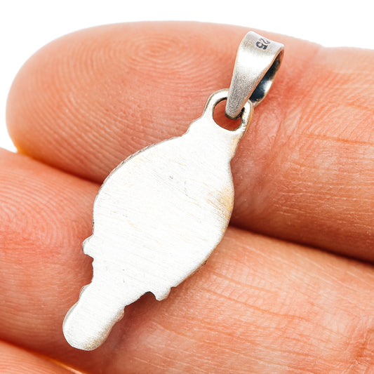 Sterling silver silhouette pendant with bail loop