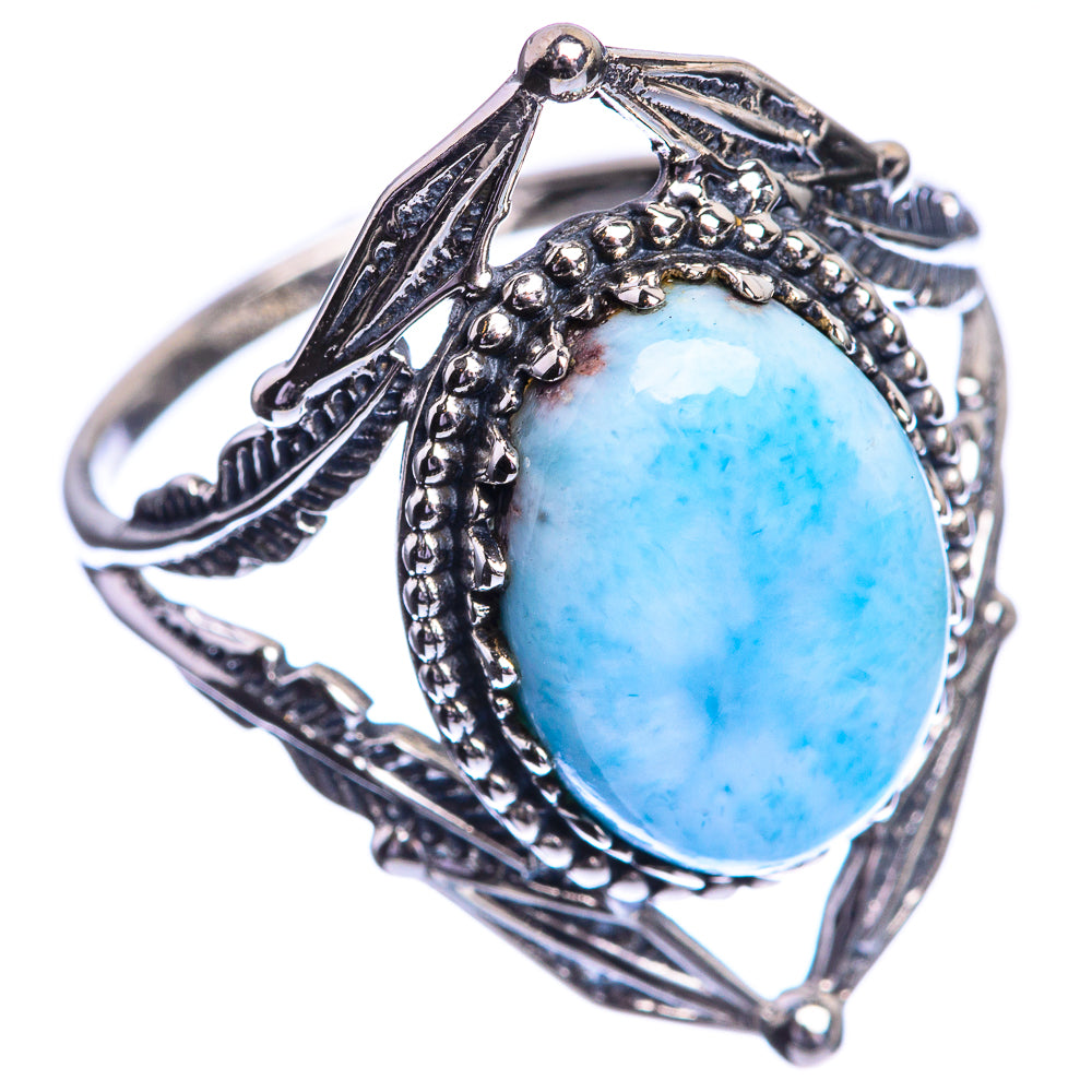 Larimar 925 Sterling Silver Ring Size 10.25