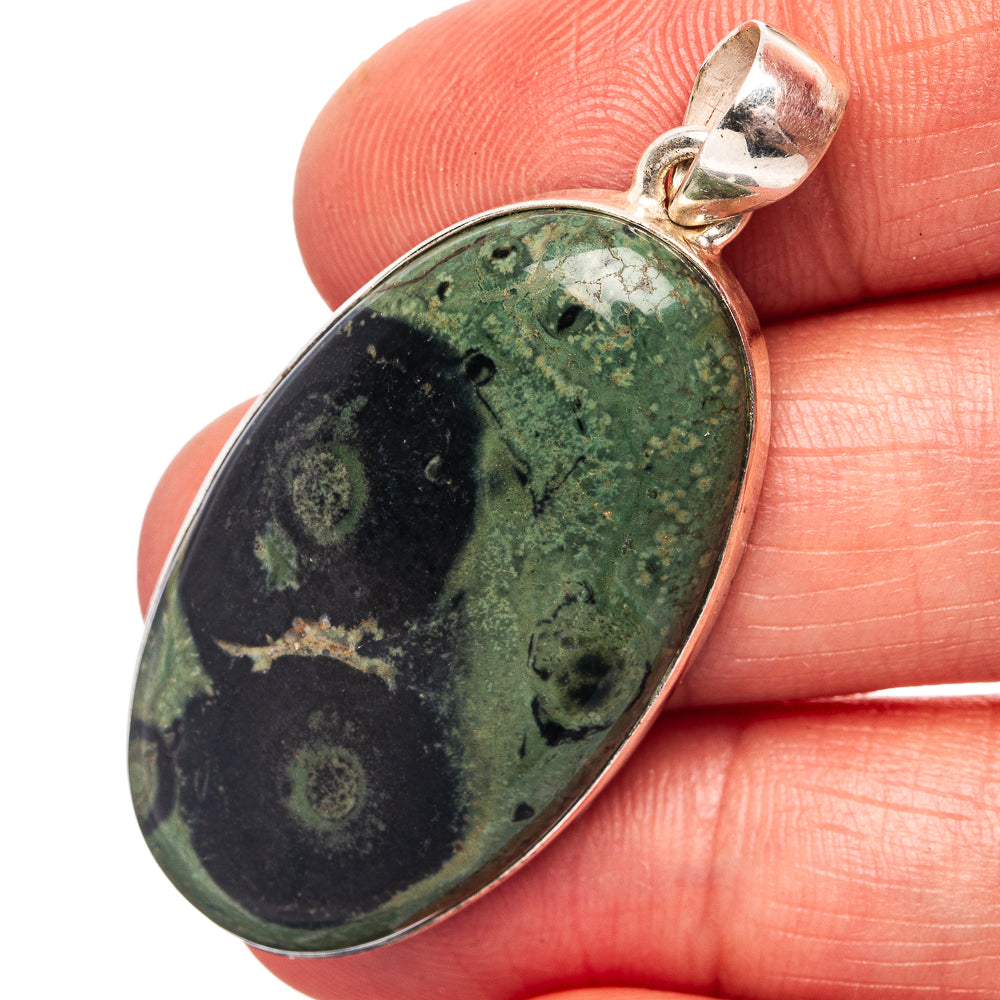 Kambaba Jasper Pendant 1 3/4" (.925 Sterling Silver)