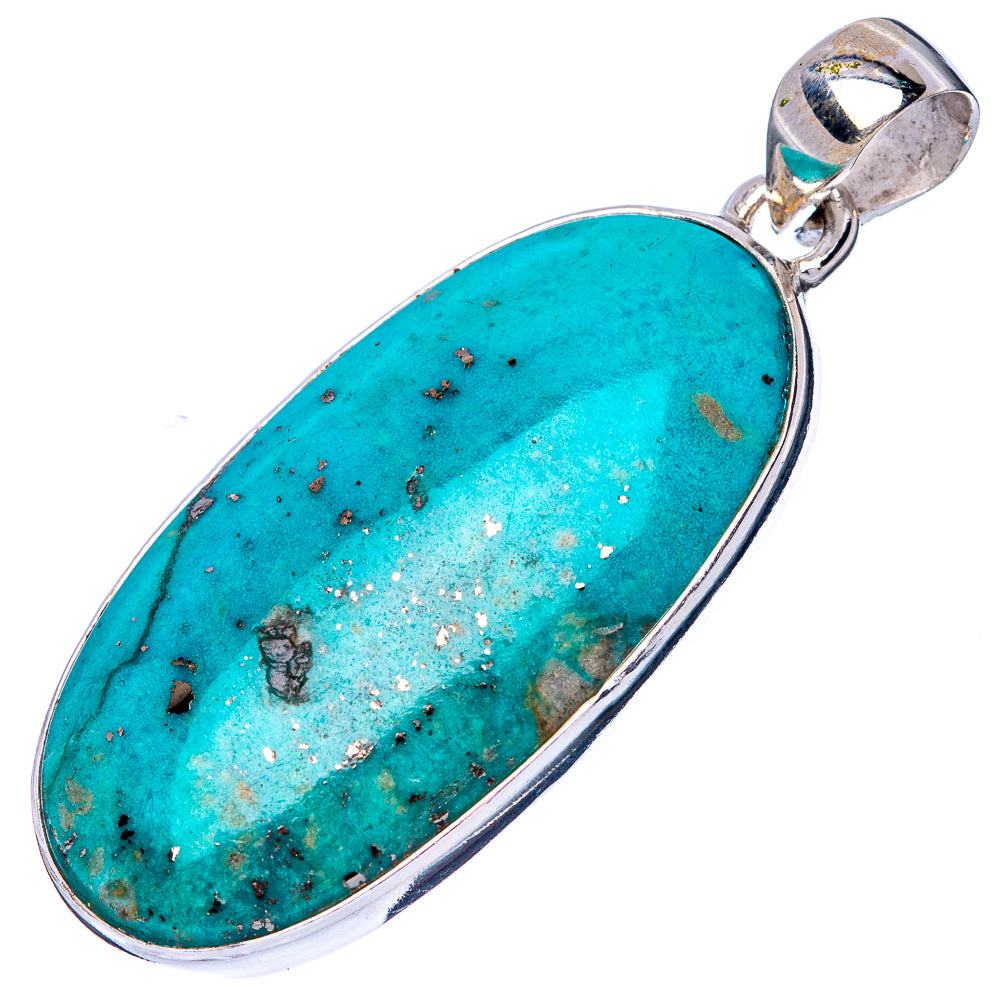 Persian Turquoise Pendant 1 3/4" (925 Sterling Silver) P42833