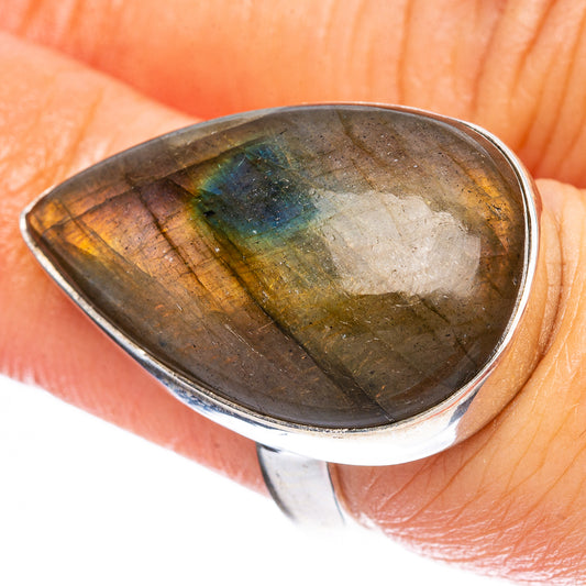 Labradorite Ring Size 6.5 (925 Sterling Silver) R4598
