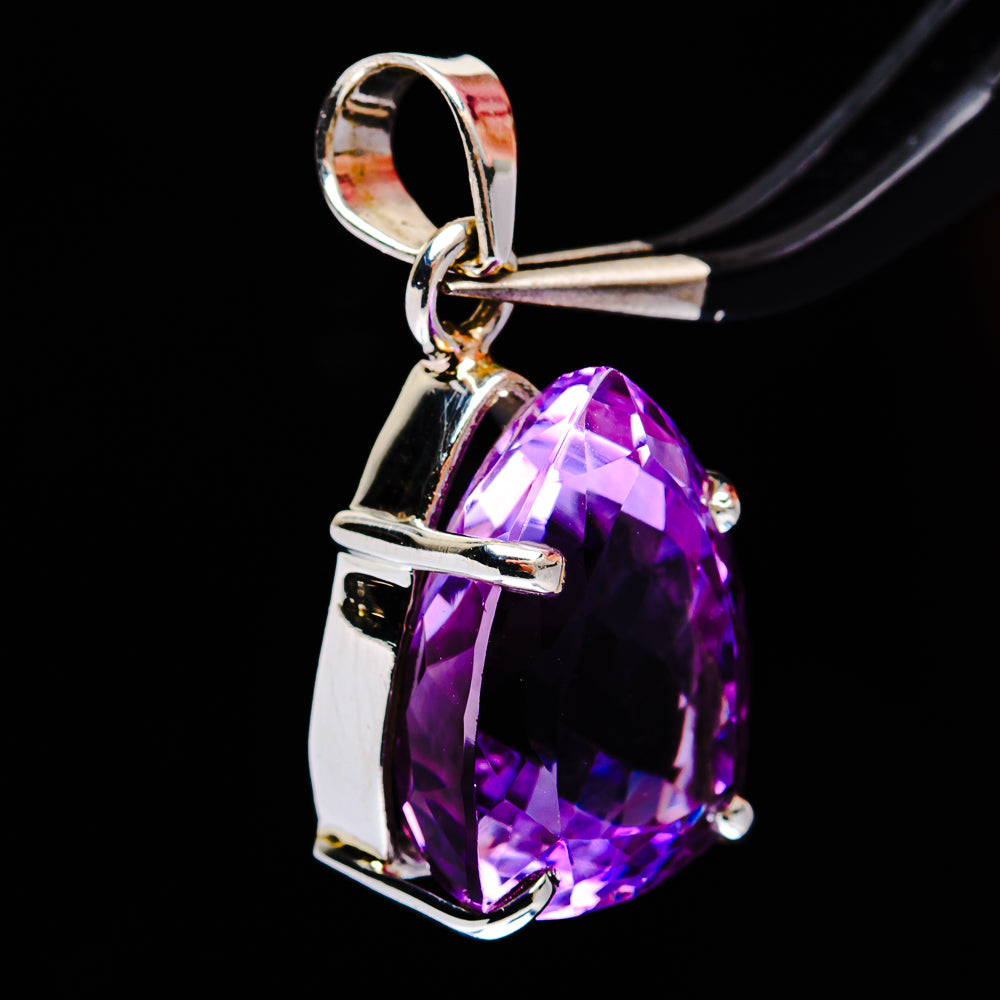 Premium Brazilian Amethyst Pendant 1 1/8" (.925 Sterling Silver)