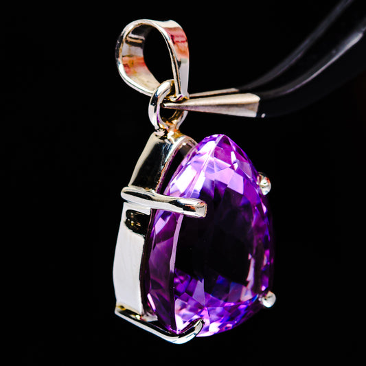 Premium Brazilian Amethyst Pendant 1 1/8" (.925 Sterling Silver)