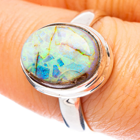 Rare Sterling Opal Ring Size 8 (925 Sterling Silver) R4430