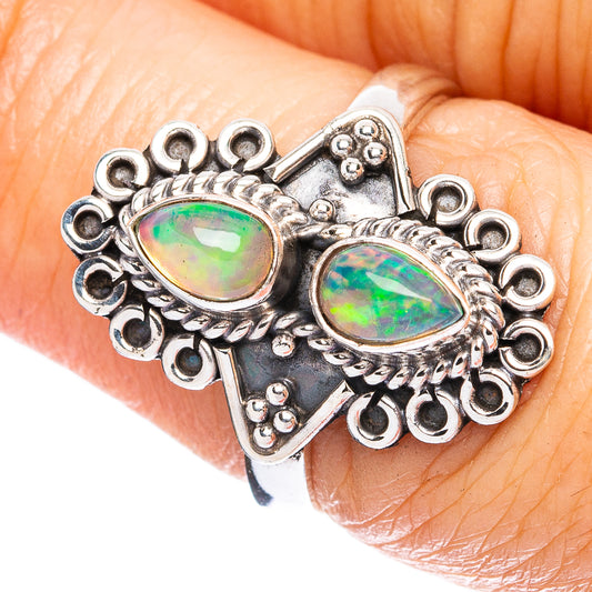 Rare  Ethiopian Opal Ring Size 6.75 (925 Sterling Silver) R3732