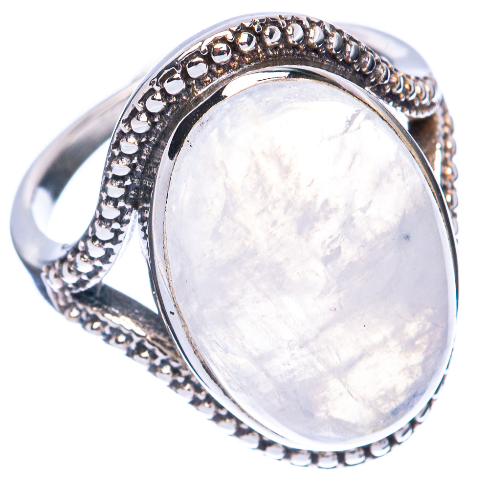 Rainbow Moonstone Ring Size 7 (925 Sterling Silver) R2812