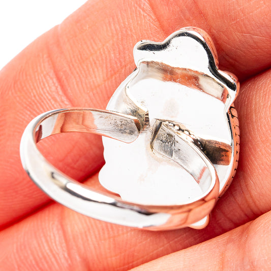 Southwestern Style Mosaic Opal Ring Size 8 Adjustable (.925 Sterling Silver)