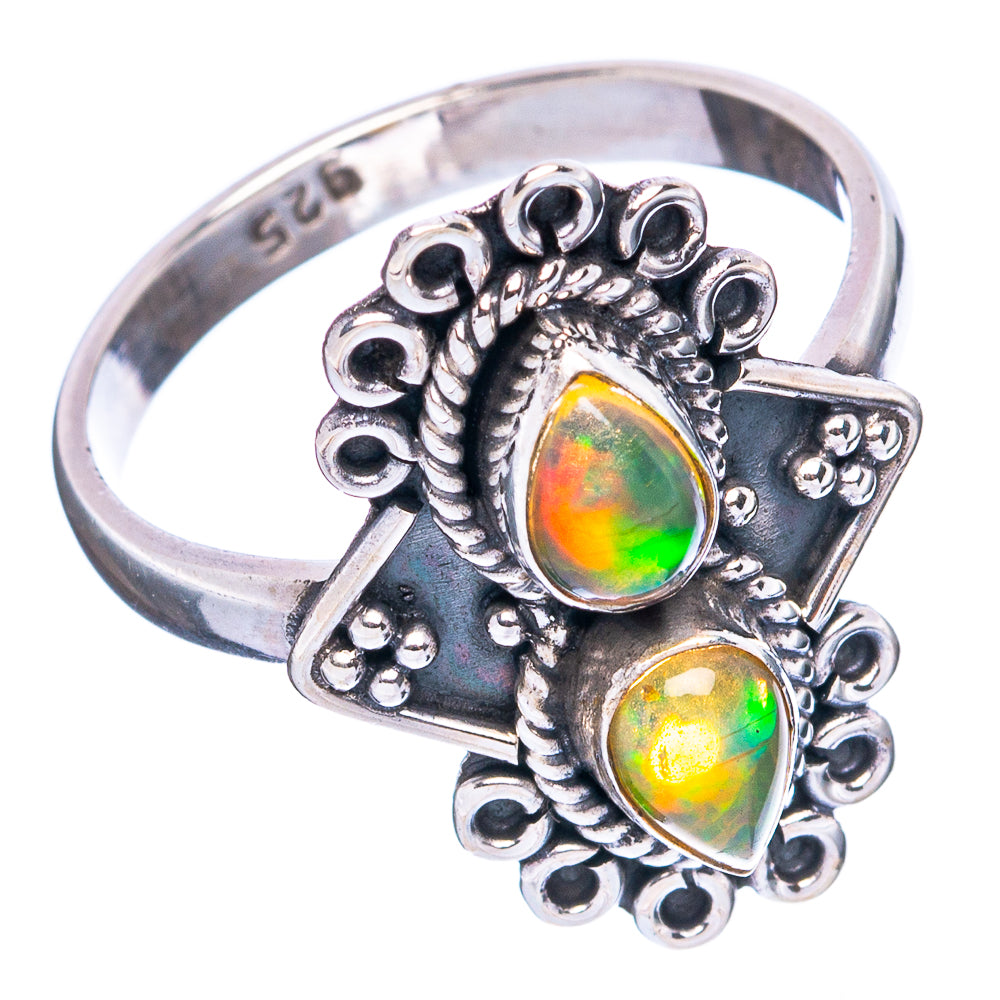 Rare Ethiopian Opal Ring Size 7.25 (925 Sterling Silver) R3707