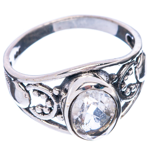 White Quartz Dainty Ring Size 6.5 (925 Sterling Silver) R6019