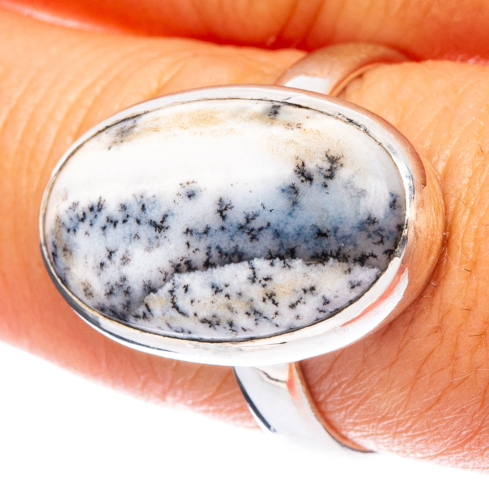Dendritic Opal Ring Size 8 (925 Sterling Silver) R6801
