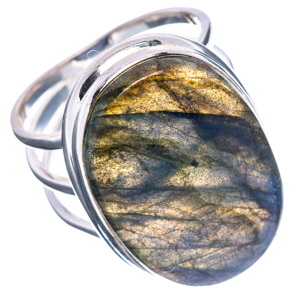 Premium Labradorite Ring Size 9.25 (.925 Sterling Silver)