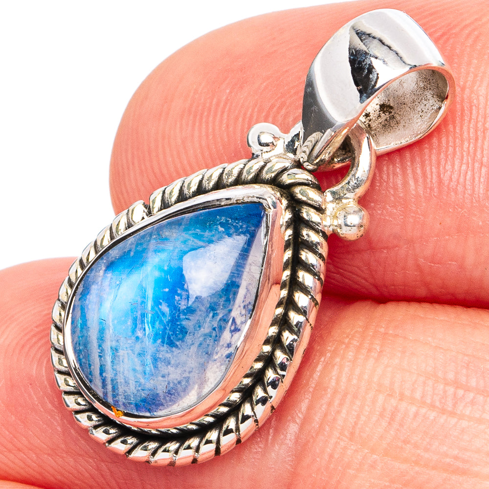 Rainbow Moonstone Pendant 1" (925 Sterling Silver) P45080