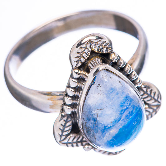 Rainbow Moonstone Ring Size 7.25 (925 Sterling Silver) R3762