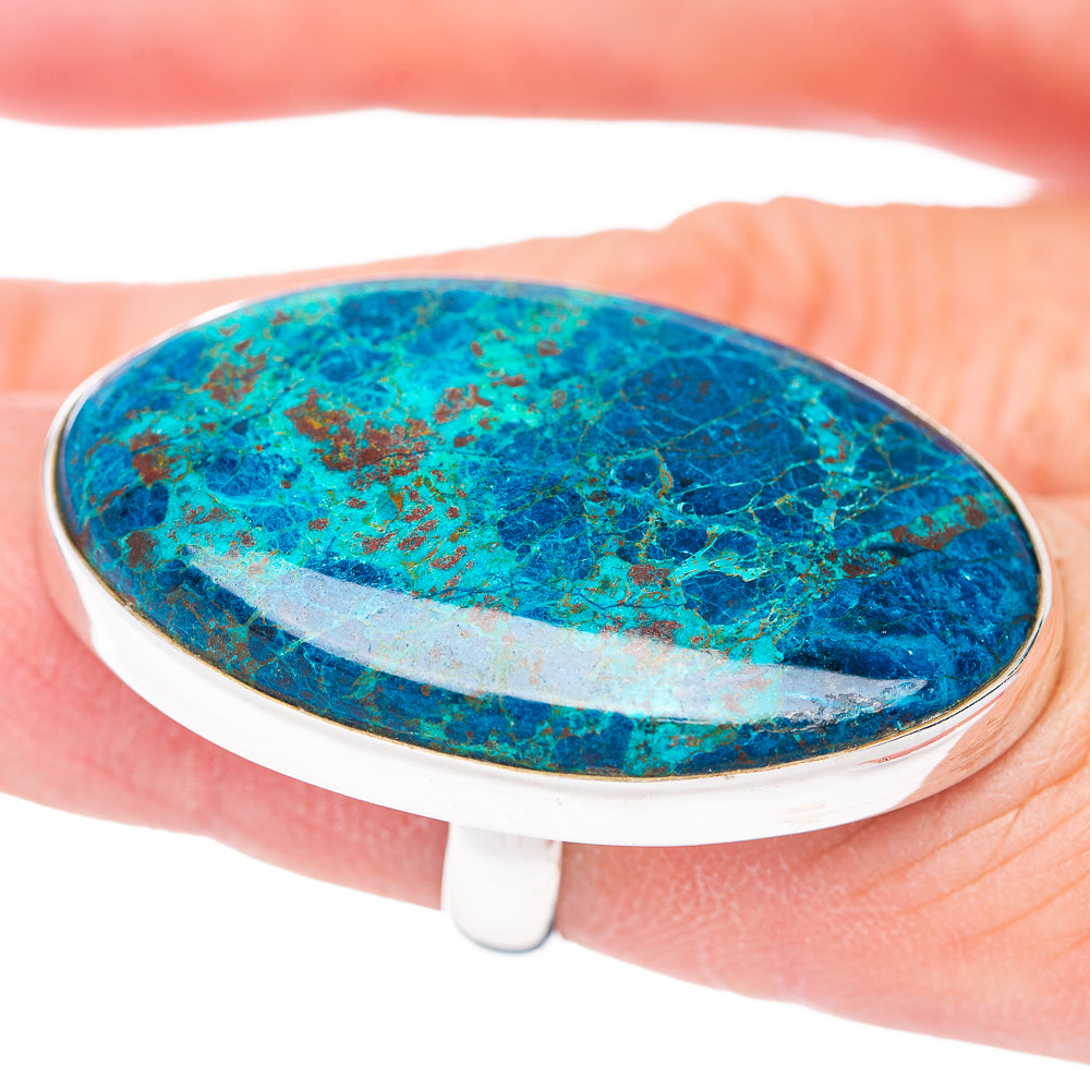 Large Premium Shattuckite Ring Size 6 Adjustable (.925 Sterling Silver)