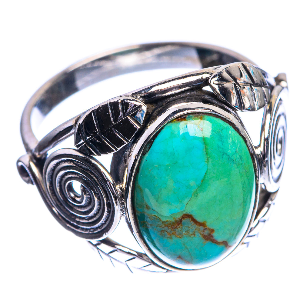 Tibetan Turquoise Ring Size 8.5 (925 Sterling Silver) R144115