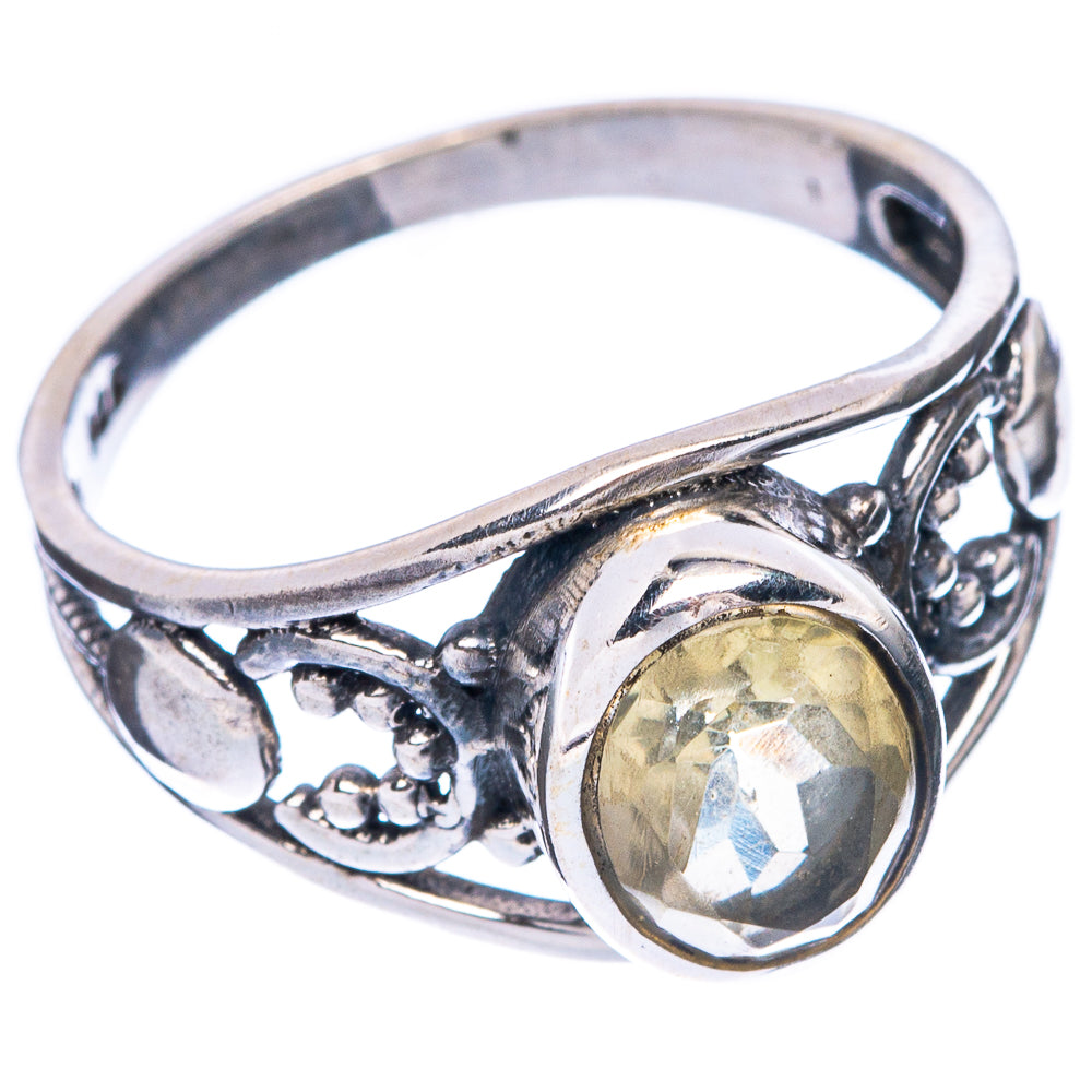 Faceted Citrine Dainty Ring Size 6.5 (925 Sterling Silver) R6024