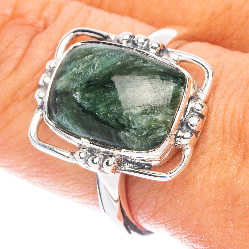 Premium Seraphinite Ring Size 8.75 (925 Sterling Silver) RING7731