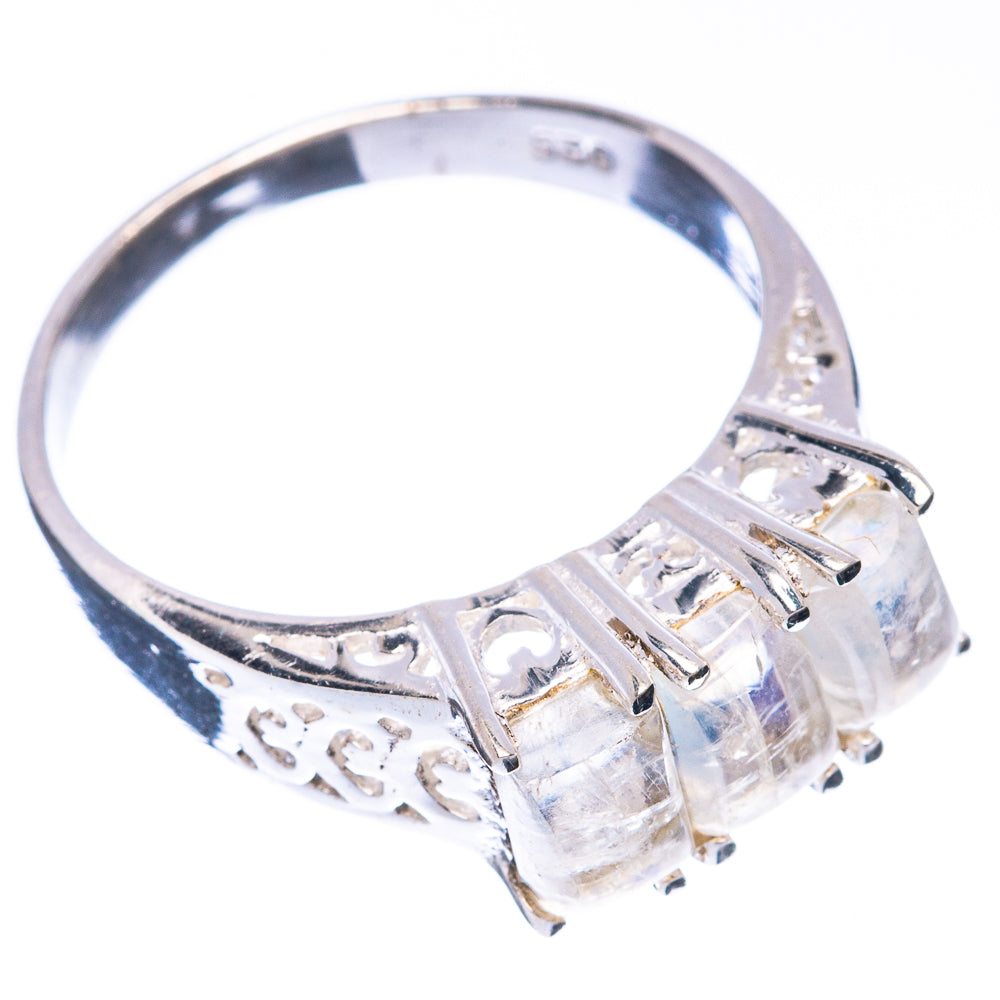 Rainbow Moonstone Ring Size 7.75 (925 Sterling Silver) R5692