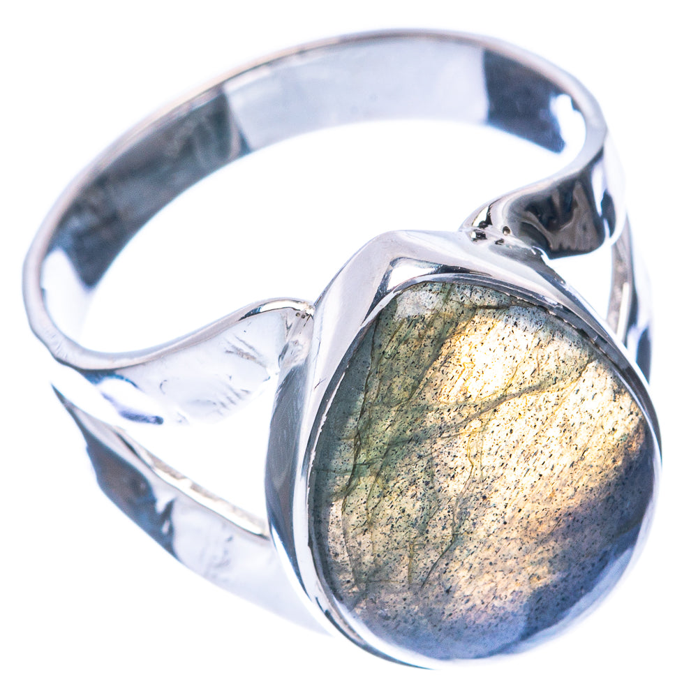 Premium Labradorite 925 Sterling Silver Ring Size 7.75 (925 Sterling Silver) R2714