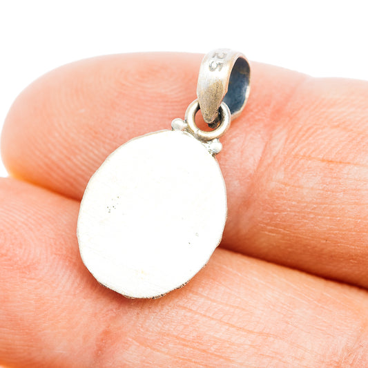Round sterling silver pendant back with loop bail, plain disc