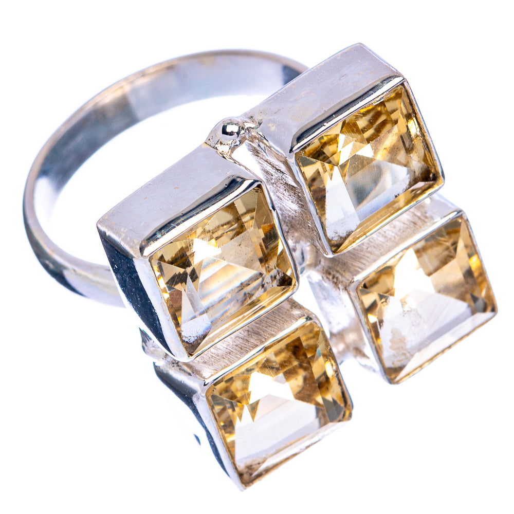 Large Faceted Citrine Ring Size 8 (925 Sterling Silver) R144499