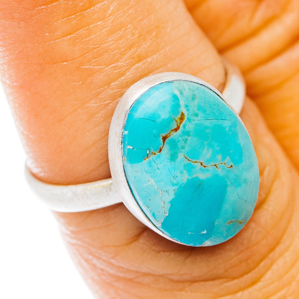 Kingman Turquoise Ring Size 6.75 (.925 Sterling Silver)
