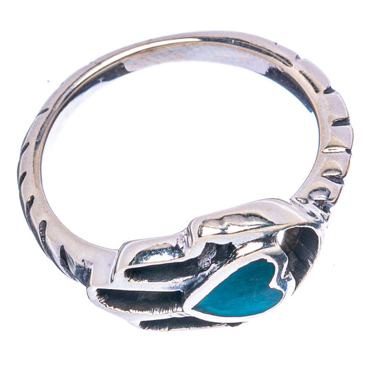 Rare Arizona Turquoise Heart Ring Size 6.75 (925 Sterling Silver) R4849