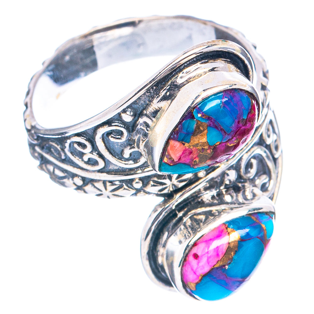 Pink Dahlia Mohave Turquoise Ring Size 7 (.925 Sterling Silver)