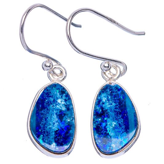 Rare Doublet Opal Earrings 1 1/8" (925 Sterling Silver) E1931