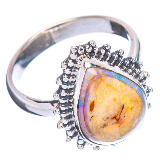 Rare Sterling Opal Ring Size 7 (925 Sterling Silver) R4627