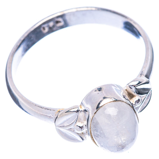 Rainbow Moonstone Ring Size 6.75 (925 Sterling Silver) R5580