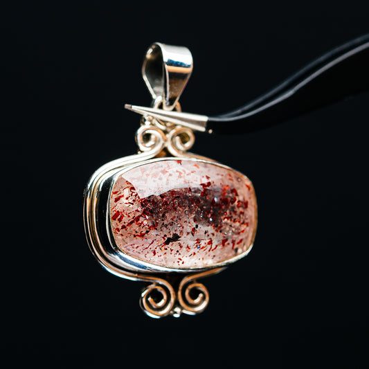 Premium Faceted Lepidocrocite Pendant 1 3/8" (.925 Sterling Silver)