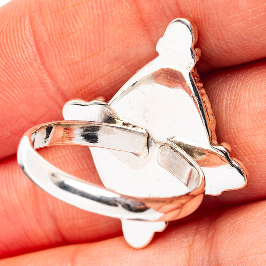 Southwestern Style Mosaic Opal Ring Size 9 Adjustable (.925 Sterling Silver)