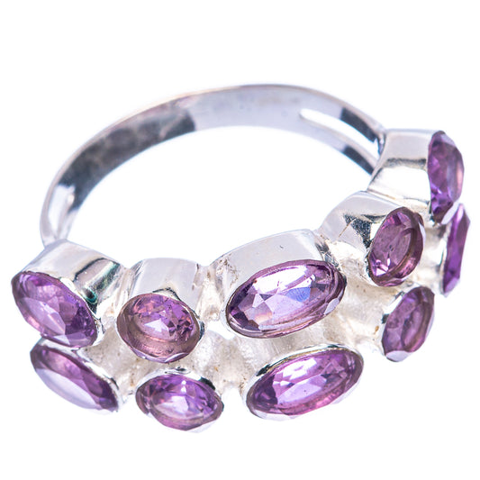 Faceted Amethyst 925 Sterling Silver Ring Size 6.5 (925 Sterling Silver) R5437