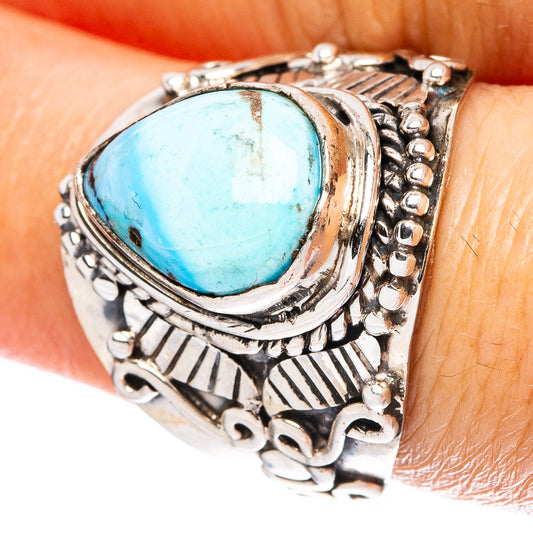 Rare Golden Hills Turquoise Ring Size 7.75 (925 Sterling Silver) R4602