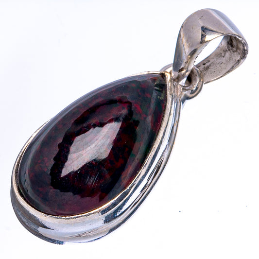 Large Rare Black Opal Pendant 1 1/8" (925 Sterling Silver) P43451