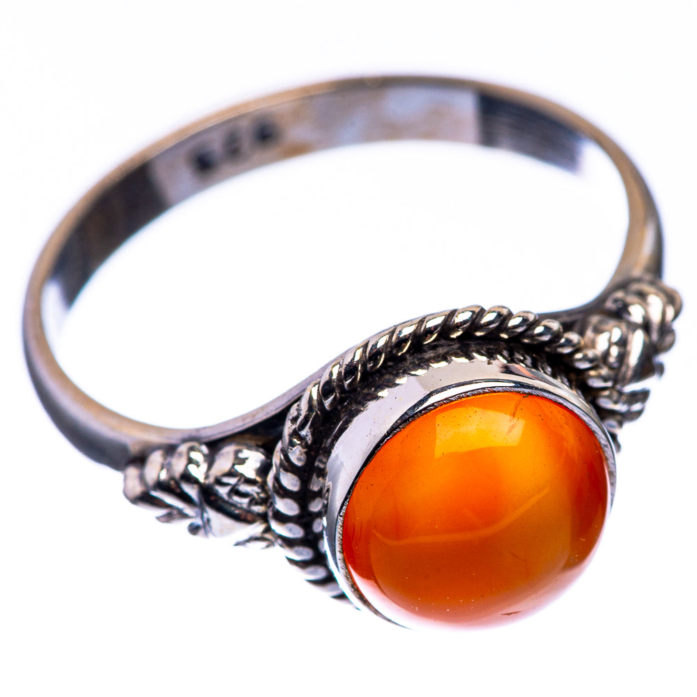 Carnelian Dainty Ring Size 7 (925 Sterling Silver) R142592