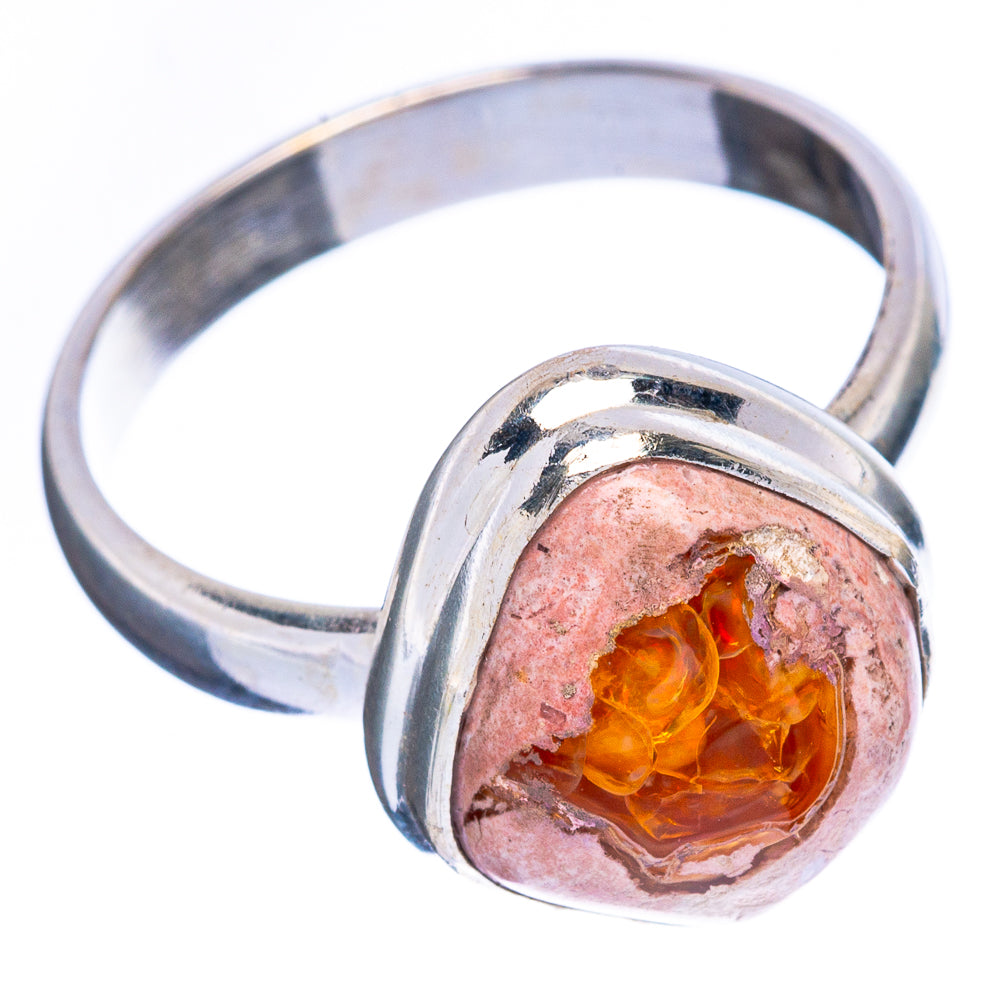 Mexican Fire Opal Ring Size 8.75 (925 Sterling Silver) R2407