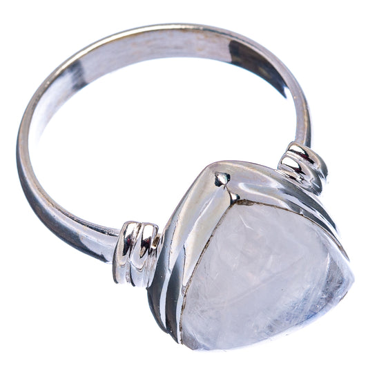 Sterling silver ring with pear-shaped moonstone cabochon and split band