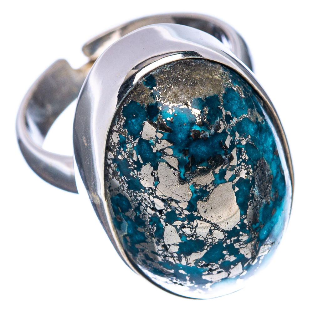 Premium Persian Turquoise Ring Size 6 Adjustable (.925 Sterling Silver)