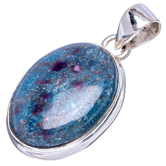 Ruby Fuchsite Pendant 1 3/8" (925 Sterling Silver) P43482