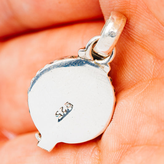 Purple Mojave Turquoise Poison Pendant 1" (.925 Sterling Silver)