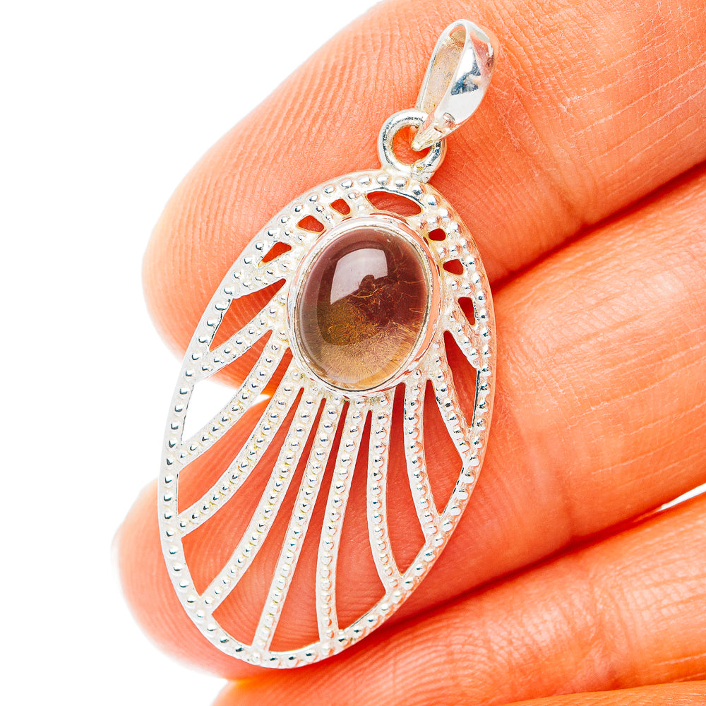Citrine Pendant 1 1/2" (.925 Sterling Silver)