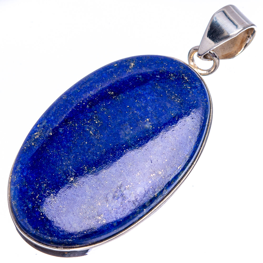 Premium Lapis Lazuli Pendant 2 1/8" (.925 Sterling Silver)