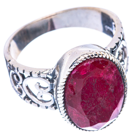 Red Sillimnate 925 Sterling Silver Ring Size 7.75 (925 Sterling Silver) R5413