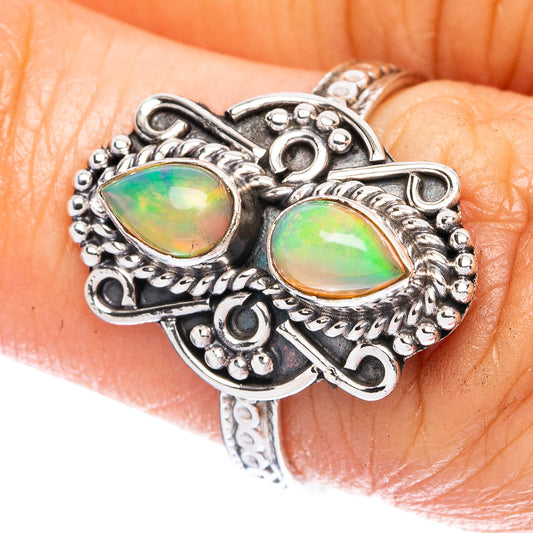 Rare  Ethiopian Opal Ring Size 6.75 (925 Sterling Silver) R3701
