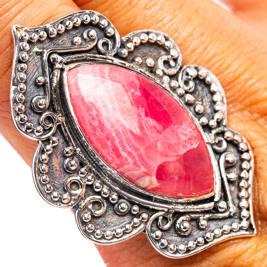 Signature Rhodochrosite Ring Size 9 (.925 Sterling Silver)