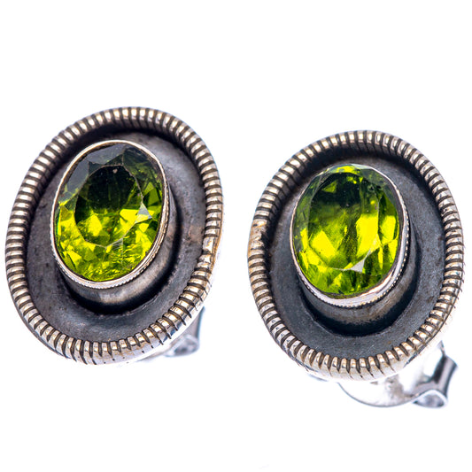 Peridot Dainty Earrings 1/2" (925 Sterling Silver) E2006